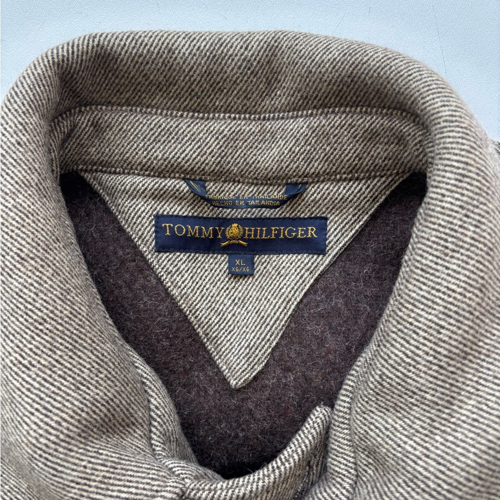 Tommy Hilfiger wool coat XL camel color detachable hood men’s field jacket - Picture 3 of 16